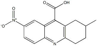 2-methyl-7-nitro-1,2,3,4-tetrahydroacridine-9-carboxylic acid Struktur