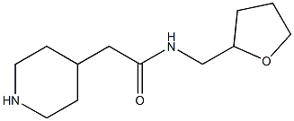 2-piperidin-4-yl-N-(tetrahydrofuran-2-ylmethyl)acetamide Struktur