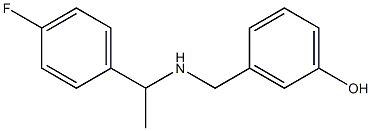 3-({[1-(4-fluorophenyl)ethyl]amino}methyl)phenol Struktur