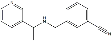 3-({[1-(pyridin-3-yl)ethyl]amino}methyl)benzonitrile Struktur