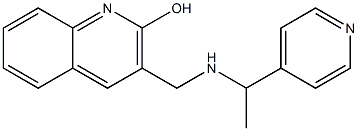 3-({[1-(pyridin-4-yl)ethyl]amino}methyl)quinolin-2-ol Struktur