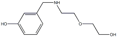 3-({[2-(2-hydroxyethoxy)ethyl]amino}methyl)phenol Struktur