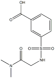 3-({[2-(dimethylamino)-2-oxoethyl]amino}sulfonyl)benzoic acid Struktur