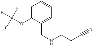 3-({[2-(trifluoromethoxy)phenyl]methyl}amino)propanenitrile Struktur