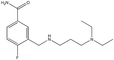 3-({[3-(diethylamino)propyl]amino}methyl)-4-fluorobenzamide Struktur