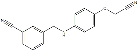 3-({[4-(cyanomethoxy)phenyl]amino}methyl)benzonitrile Struktur