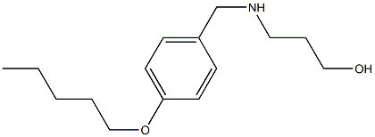 3-({[4-(pentyloxy)phenyl]methyl}amino)propan-1-ol Struktur