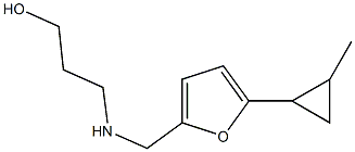 3-({[5-(2-methylcyclopropyl)furan-2-yl]methyl}amino)propan-1-ol Struktur