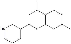 3-({[5-methyl-2-(propan-2-yl)cyclohexyl]oxy}methyl)piperidine Struktur