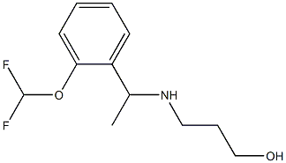 3-({1-[2-(difluoromethoxy)phenyl]ethyl}amino)propan-1-ol Struktur