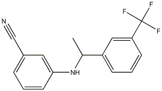 3-({1-[3-(trifluoromethyl)phenyl]ethyl}amino)benzonitrile Struktur