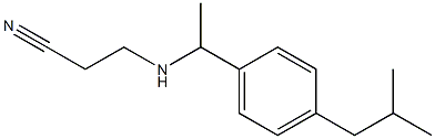 3-({1-[4-(2-methylpropyl)phenyl]ethyl}amino)propanenitrile Struktur