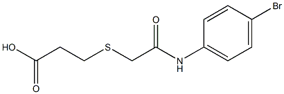 3-({2-[(4-bromophenyl)amino]-2-oxoethyl}thio)propanoic acid Struktur