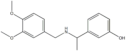 3-(1-{[(3,4-dimethoxyphenyl)methyl]amino}ethyl)phenol Struktur