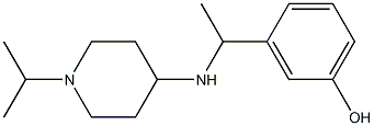 3-(1-{[1-(propan-2-yl)piperidin-4-yl]amino}ethyl)phenol Struktur