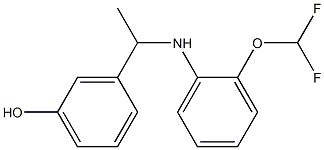 3-(1-{[2-(difluoromethoxy)phenyl]amino}ethyl)phenol Struktur