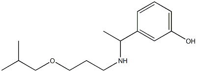 3-(1-{[3-(2-methylpropoxy)propyl]amino}ethyl)phenol Struktur