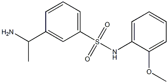 3-(1-aminoethyl)-N-(2-methoxyphenyl)benzene-1-sulfonamide Struktur