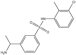 3-(1-aminoethyl)-N-(3-chloro-2-methylphenyl)benzene-1-sulfonamide Struktur