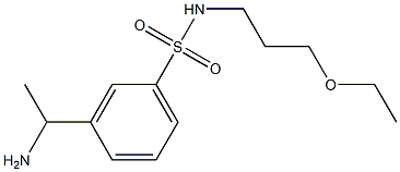 3-(1-aminoethyl)-N-(3-ethoxypropyl)benzene-1-sulfonamide Struktur