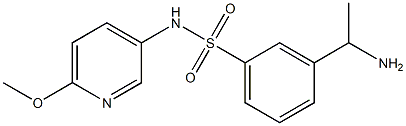 3-(1-aminoethyl)-N-(6-methoxypyridin-3-yl)benzene-1-sulfonamide Struktur