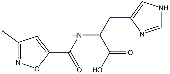 3-(1H-imidazol-4-yl)-2-[(3-methyl-1,2-oxazol-5-yl)formamido]propanoic acid Struktur