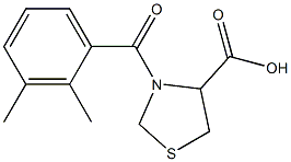 3-(2,3-dimethylbenzoyl)-1,3-thiazolidine-4-carboxylic acid Struktur