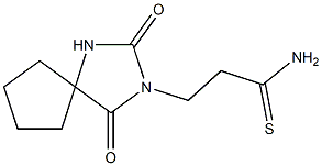 3-(2,4-dioxo-1,3-diazaspiro[4.4]non-3-yl)propanethioamide Struktur