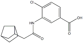 3-(2-{bicyclo[2.2.1]heptan-2-yl}acetamido)-4-chlorobenzoic acid Struktur