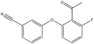 3-(2-acetyl-3-fluorophenoxy)benzonitrile Struktur