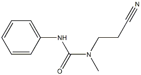 3-(2-cyanoethyl)-3-methyl-1-phenylurea Struktur