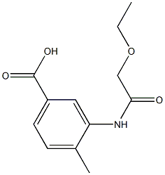 3-(2-ethoxyacetamido)-4-methylbenzoic acid Struktur