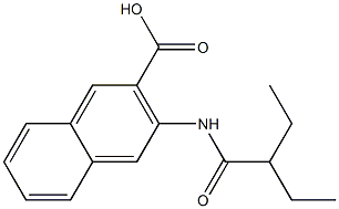 3-(2-ethylbutanamido)naphthalene-2-carboxylic acid Struktur