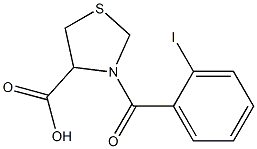 3-(2-iodobenzoyl)-1,3-thiazolidine-4-carboxylic acid Struktur