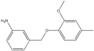 3-(2-methoxy-4-methylphenoxymethyl)aniline Struktur