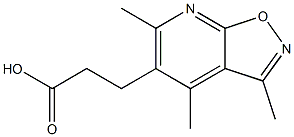 3-(3,4,6-trimethylisoxazolo[5,4-b]pyridin-5-yl)propanoic acid Struktur