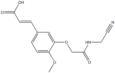 3-(3-{[(cyanomethyl)carbamoyl]methoxy}-4-methoxyphenyl)prop-2-enoic acid Struktur