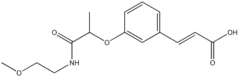 3-(3-{1-[(2-methoxyethyl)carbamoyl]ethoxy}phenyl)prop-2-enoic acid Struktur