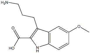 3-(3-aminopropyl)-5-methoxy-1H-indole-2-carboxylic acid Struktur