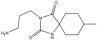 3-(3-aminopropyl)-8-methyl-1,3-diazaspiro[4.5]decane-2,4-dione Struktur