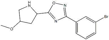 3-(3-bromophenyl)-5-(4-methoxypyrrolidin-2-yl)-1,2,4-oxadiazole Struktur