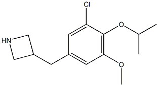 3-(3-chloro-4-isopropoxy-5-methoxybenzyl)azetidine Struktur