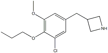 3-(3-chloro-5-methoxy-4-propoxybenzyl)azetidine Struktur