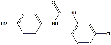 3-(3-chlorophenyl)-1-(4-hydroxyphenyl)urea Struktur