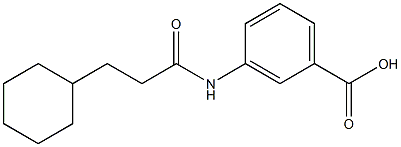 3-(3-cyclohexylpropanamido)benzoic acid Struktur