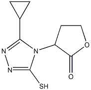 3-(3-cyclopropyl-5-sulfanyl-4H-1,2,4-triazol-4-yl)oxolan-2-one Struktur