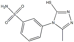 3-(3-methyl-5-sulfanyl-4H-1,2,4-triazol-4-yl)benzene-1-sulfonamide Struktur