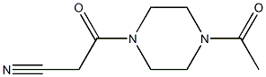 3-(4-acetylpiperazin-1-yl)-3-oxopropanenitrile Struktur