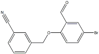 3-(4-bromo-2-formylphenoxymethyl)benzonitrile Struktur