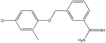 3-(4-chloro-2-methylphenoxymethyl)benzene-1-carboximidamide Struktur